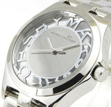 Marc Jacobs Henry Transparent Silver Dial Silver Steel Strap Watch for Women - MBM3205