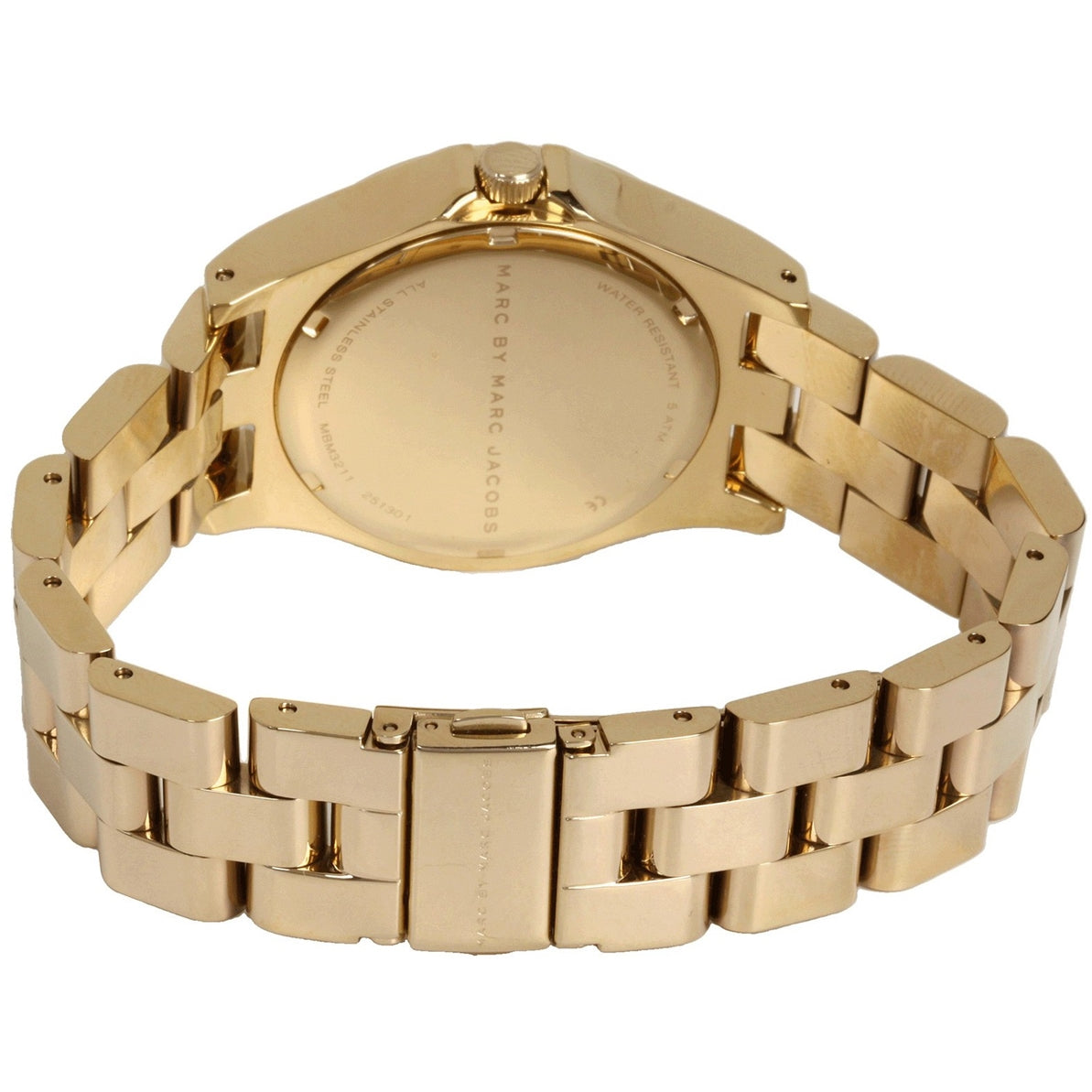 Marc Jacobs Henry Gold Dial Gold Steel Strap Watch for Women - MBM3211