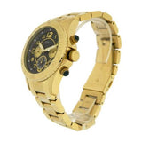 Marc Jacobs Rock Chronograph Green Dial Gold Steel Strap Watch for Women - MBM3252