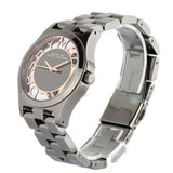 Marc Jacobs Henry Skeleton Black Dial Black Steel Strap Watch for Women - MBM3254