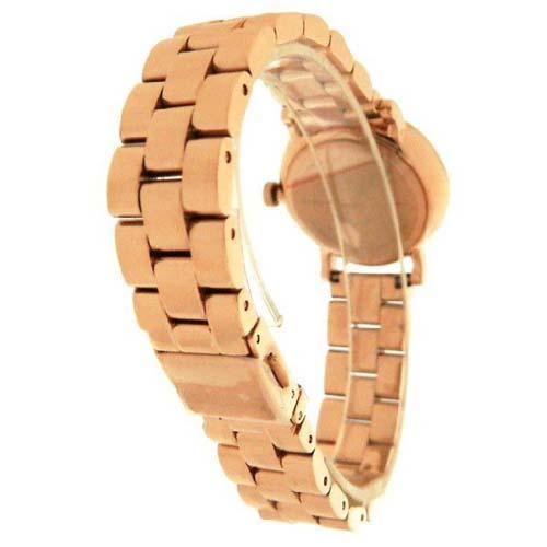 Marc Jacobs Mini Baker Blue Dial Rose Gold Steel Strap Watch for Women - MBM3285