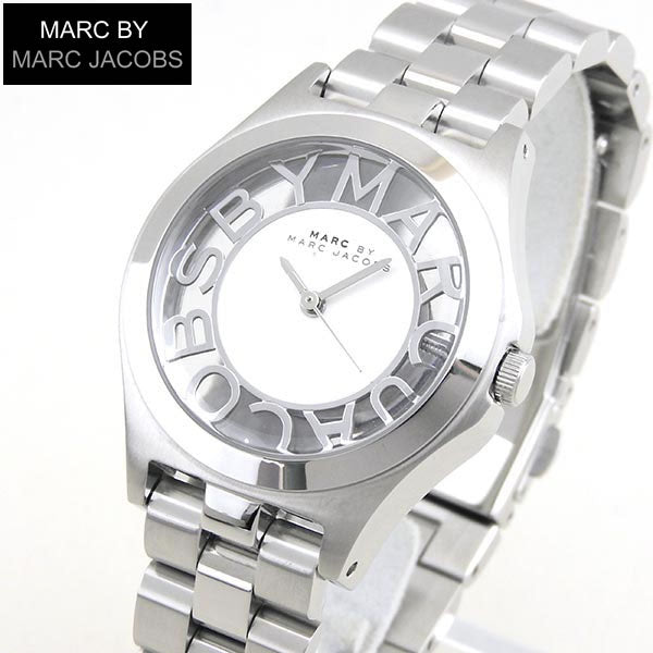 Marc Jacobs Henry White Dial Silver Steel Strap Watch for Women - MBM3291