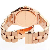Marc Jacobs Blade Chronograph Brown Dial Rose Gold Steel Strap Watch for Women - MBM3308