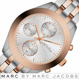 Marc Jacobs Peeker Chronograph Silver Two Tone Steel Strap Watch for Women - MBM3369