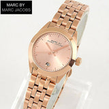Marc Jacobs Peeker Rose Gold Dial Rose Gold Steel Strap Watch for Women - MBM3374