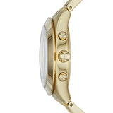 Marc Jacobs Peeker Chronograph Gold Dial Gold Steel Strap Watch for Women - MBM3393