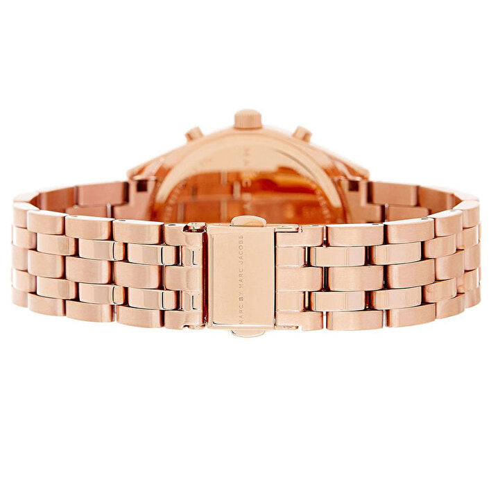 Marc Jacobs Peeker Chronograph Rose Gold Dial Rose Gold Steel Strap Watch for Women - MBM3394