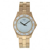 Marc Jacobs Blade White Dial Gold Steel Strap Watch for Women - MBM3050