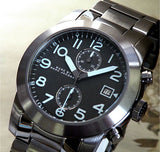 Marc Jacobs Larry Chronograph Black Dial Gunmetal Grey Steel Strap Watch for Men - MBM5031