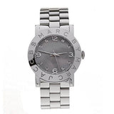 Marc Jacobs Amy Analog Mother of Pearl Grey Dial Silver Steel Strap Watch for Women - MBM8608