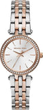 Michael Kors Darci Silver Dial Two Tone Steel Strap Watch for Women - MK3298