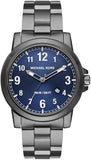 Michael Kors Paxton Analog Blue Dial Grey Steel Strap Watch For Men - MK8499