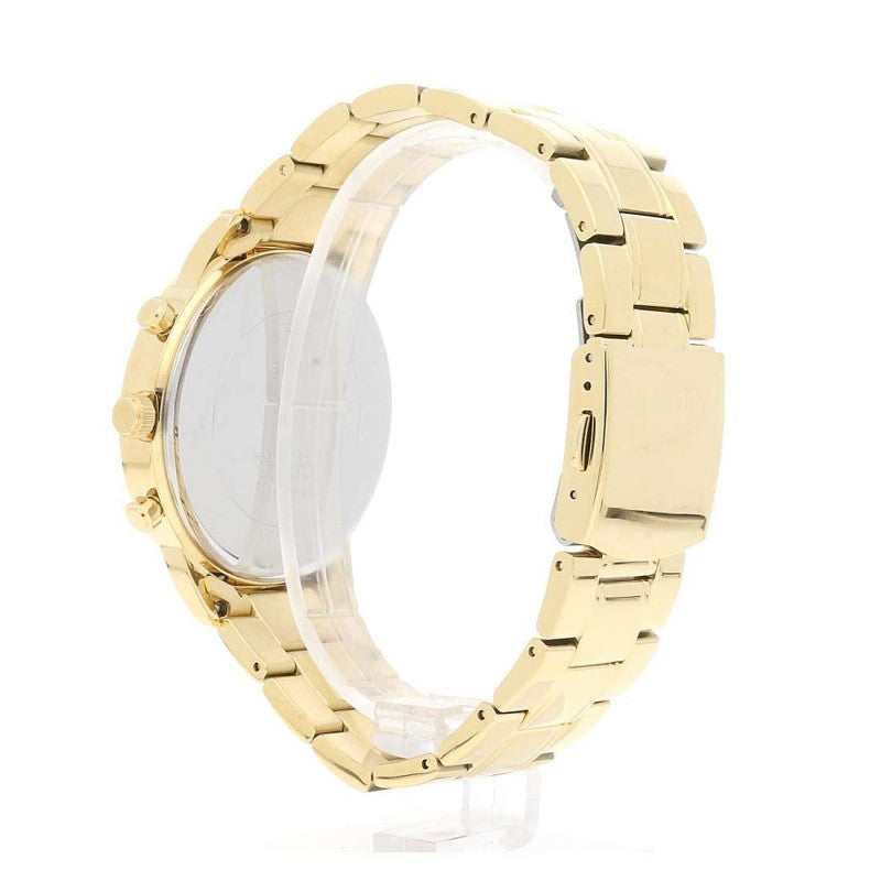 Guess Hendrix Multifunction Black Dial Gold Steel Strap Watch for Men - W1309G2