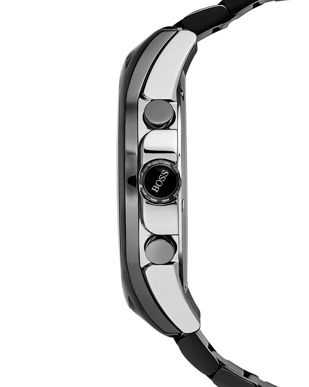 Hugo Boss Onyx Black Dial Black Steel Strap Watch for Men - 1513365