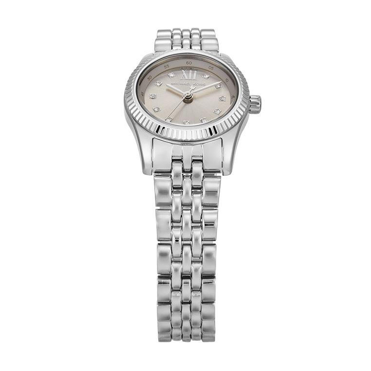 Michael Kors Lexington Three-Hand Silver Dial Silver Steel Strap Watch for Women - MK4843