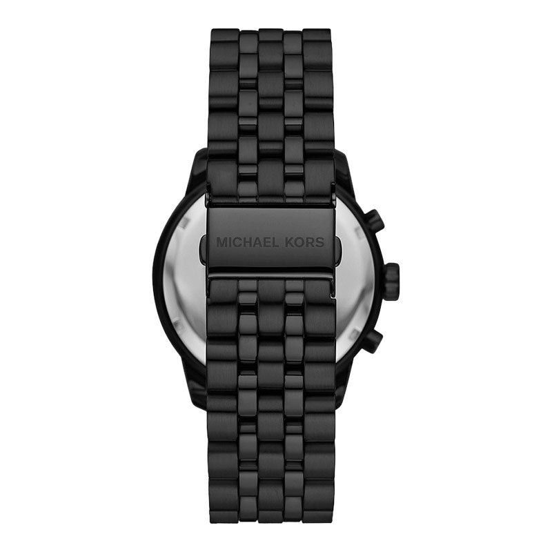 Michael Kors Cunningham Chronograph Black Dial Black Steel Strap Watch For Men - MK8965