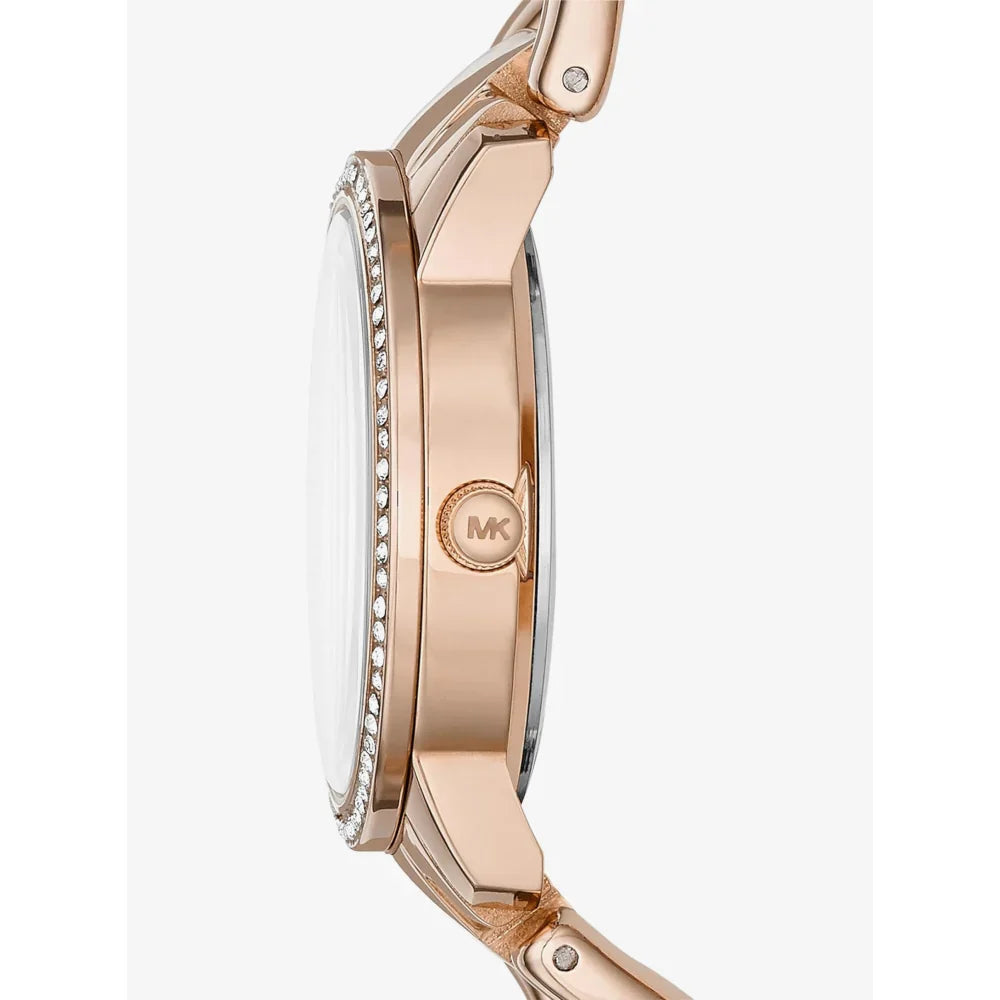 Michael Kors Nini Quartz Crystals Rose Gold Dial Rose Go Watch For Women - MK3236