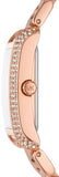 Michael Kors Emery Three-Hand Crystals Silver Dial Rose Gold Steel Strap Watch for Women - MK4641