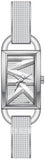 Michael Kors Empire Three-Hand Silver Dial Silver Steel Strap Watch for Women - MK4841