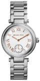 Michael Kors Skylar Quartz White Dial Silver Steel Strap Watch For Women - MK5970