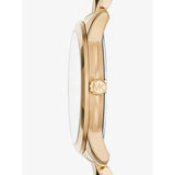 Michael Kors Runway Mercer Mother of Pearl White Dial Two Tone Steel Strap Watch For Women - MK6674