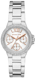 Michael Kors Camille Chronograph White Dial Silver Steel Strap Watch For Women - MK7198