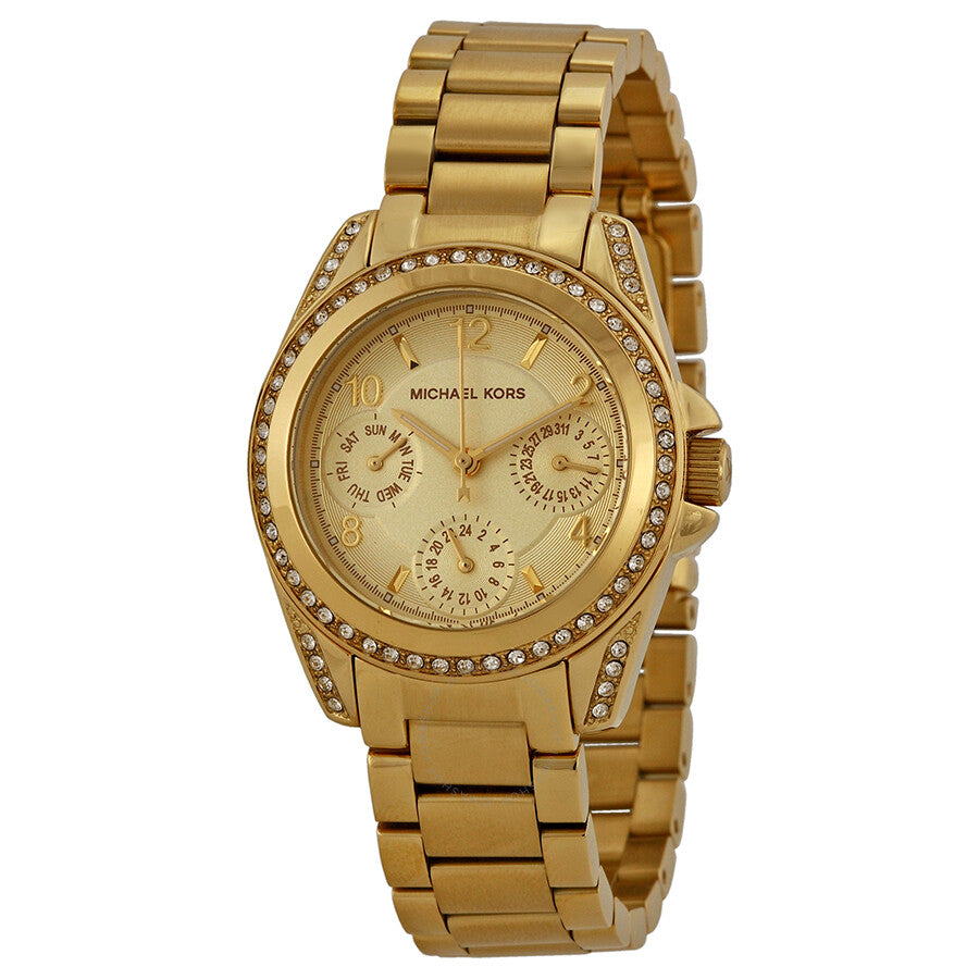 Michael Kors Blair Gold Dial Gold Steel Strap Watch for Women - MK5639