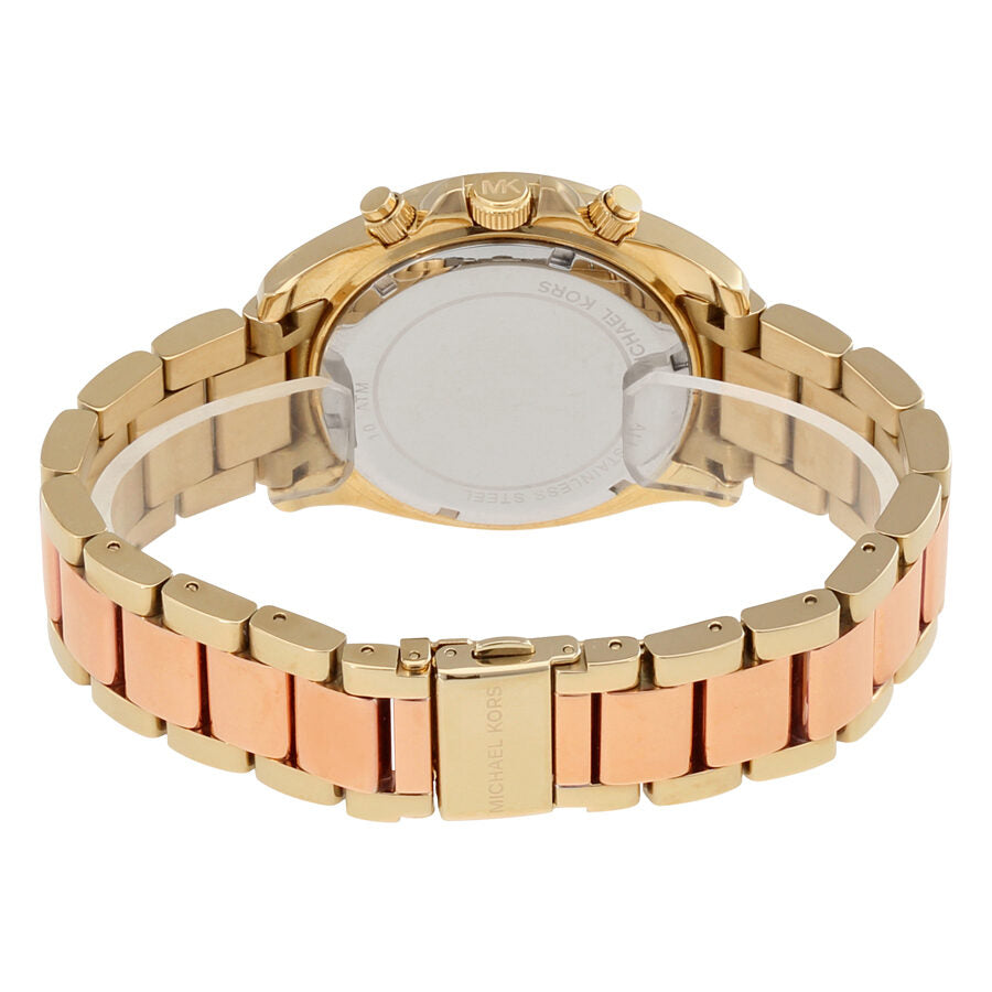 Michael Kors Blair Chronograph Rose Gold Dial Two Tone Steel Strap Watch for Women - MK6316