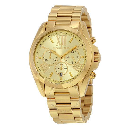 Michael Kors Bradshaw Gold Dial Gold Steel Strap Watch for Women - MK5605