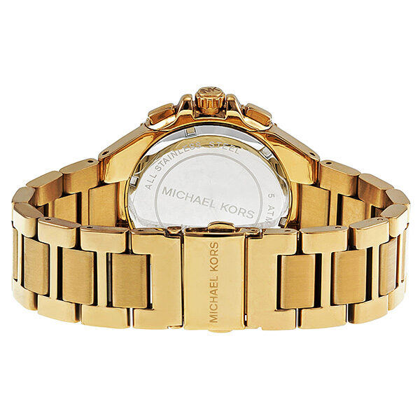 Michael Kors Camille Silver Diamonds Dial Gold Steel Strap Watch for Women - MK5756