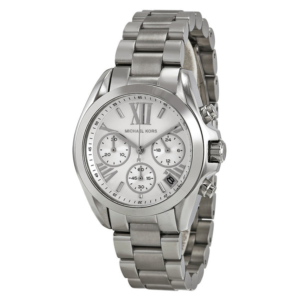 Michael Kors Bradshaw  Chronograph Silver Dial Silver Steel Strap Watch for Women - MK6174