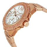 Michael Kors Camille Chronograph White Dial Rose Gold Steel Strap Watch for Women - MK5636