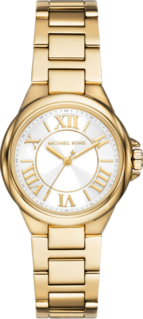 Michael Kors Camille Quartz White Dial Gold Steel Strap Watch For Women - MK7255