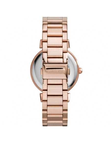 Michael Kors Catlin Black Dial Rose Gold Steel Strap Watch for Women - MK3339