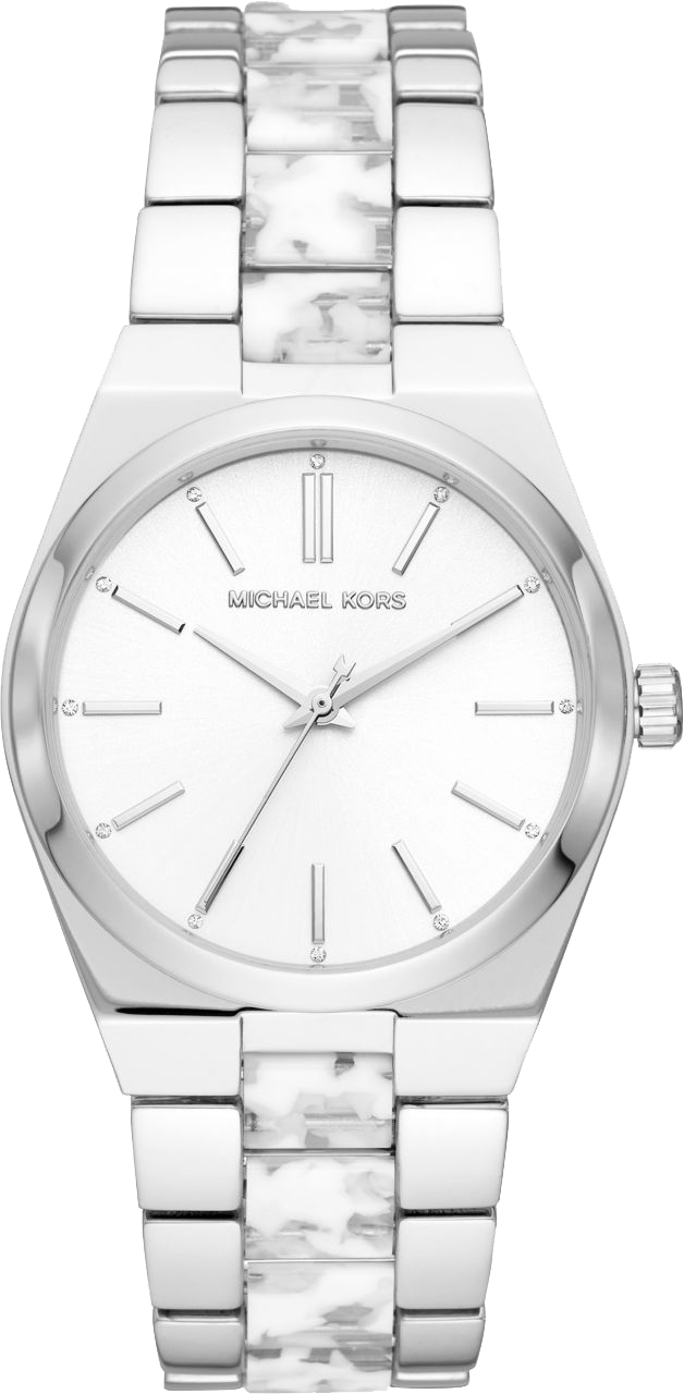 Michael Kors Channing Quartz White Dial Two Tone Steel Strap Watch For Women - MK6649