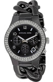 Michael Kors Ceramic Black Dial Black Steel Strap Watch for Women - MK5388