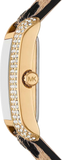 Michael Kors Emery Quartz Diamonds Black Dial Cheetah Print Leather Strap Watch For Women - MK7387