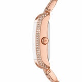 Michael Kors Emery Three-Hand Crystals Silver Dial Rose Gold Steel Strap Watch for Women - MK4641