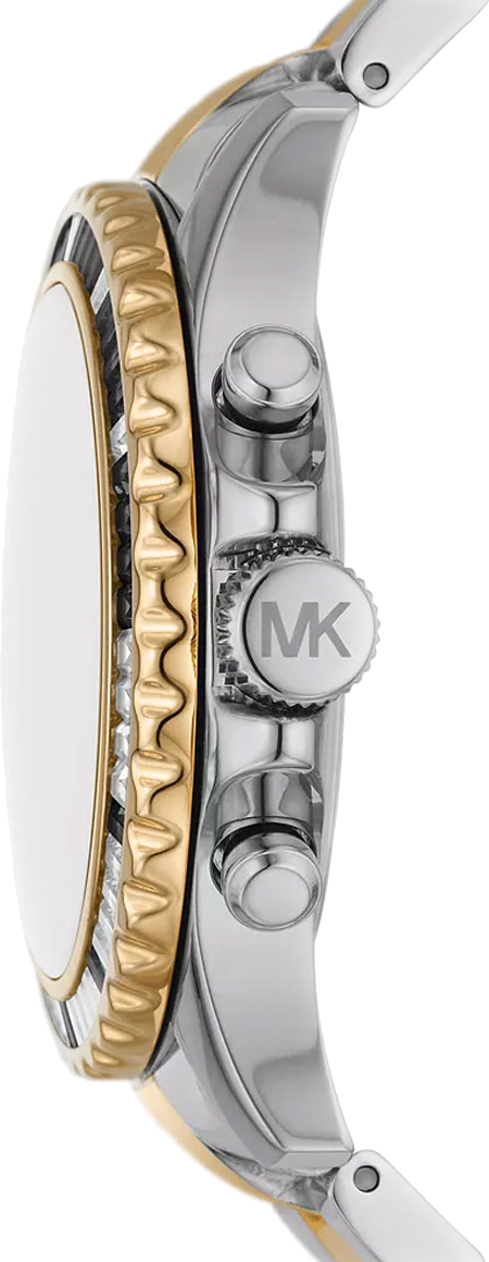 Michael Kors Everest Chronograph Black Dial Two Tone Steel Strap Watch For Women - MK7209