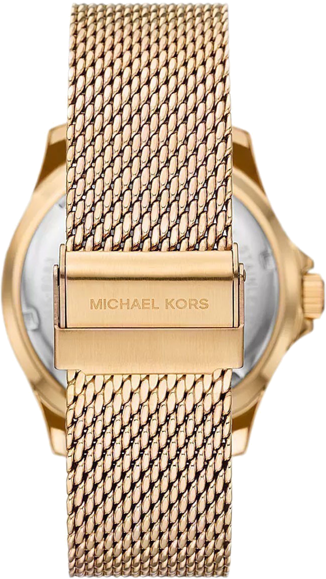 Michael Kors Everest Chronograph Gold Dial Gold Mesh Strap Watch For Men - MK9083