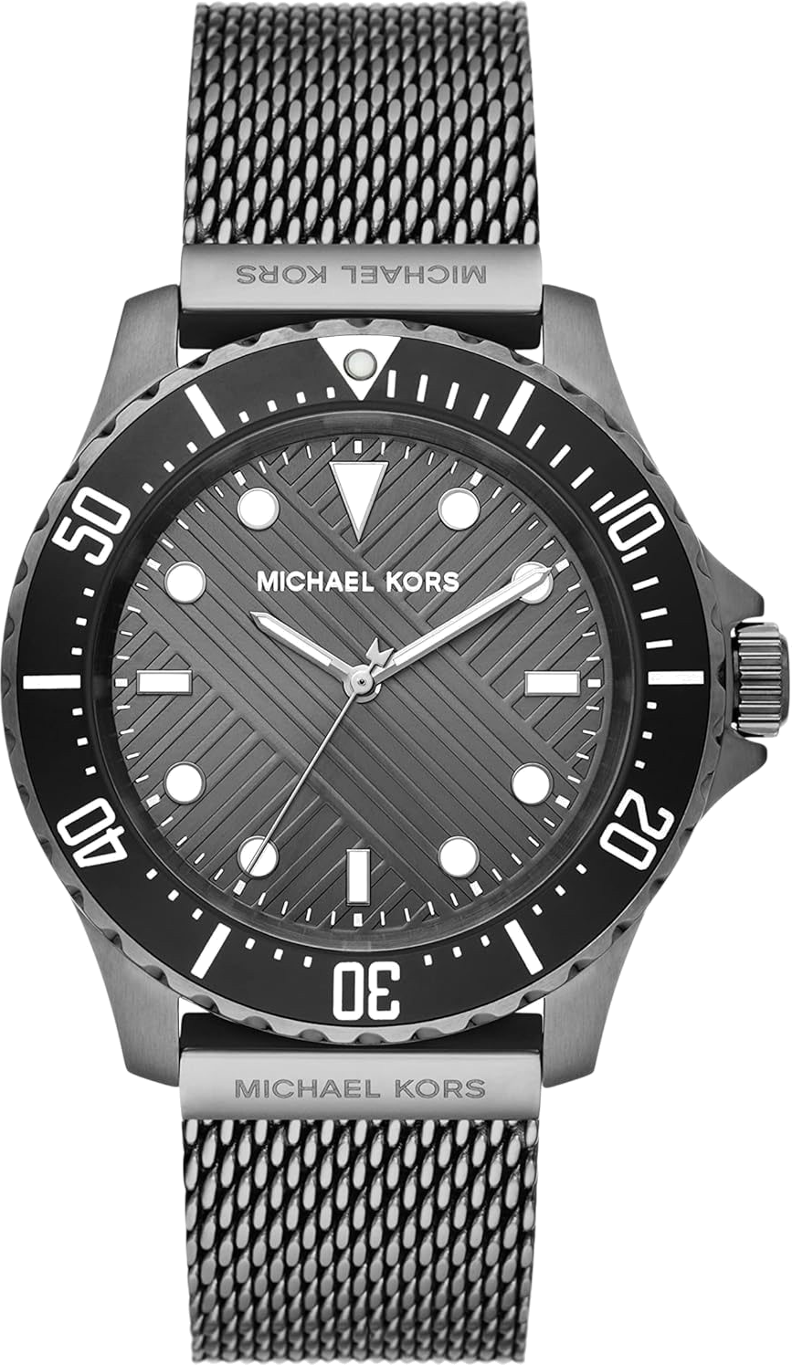 Michael Kors Everest Quartz Grey Dial Grey Mesh Bracelet Watch For Men - MK9093