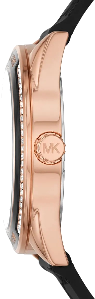 Michael Kors Jessa Quartz Black Dial Black Silicone Strap Watch For Women - MK7266