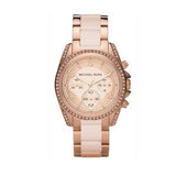 Michael Kors Blair Chronograph Rose Gold Dial Two Tone Steel Strap Watch for Women - MK5943