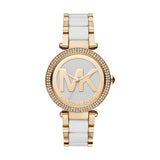 Michael Kors Parker White Dial Two Tone Steel Strap Watch for Women - MK6313