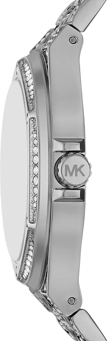 Michael Kors Lennox Analog Crystals Silver Dial Silver Steel Strap Watch For Women - MK7408