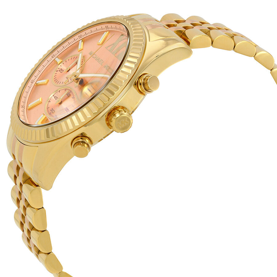 Michael Kors Lexington Gold Dial Gold Steel Strap Watch for Women - MK6473