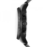 Michael Kors Lexington Chronograph Crystals Silver Dial Black Steel Strap Watch for Men - MK8605