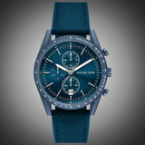 Michael Kors Accelerator Chronograph Blue Dial Blue Nylon Strap Watch for Men - MK9142