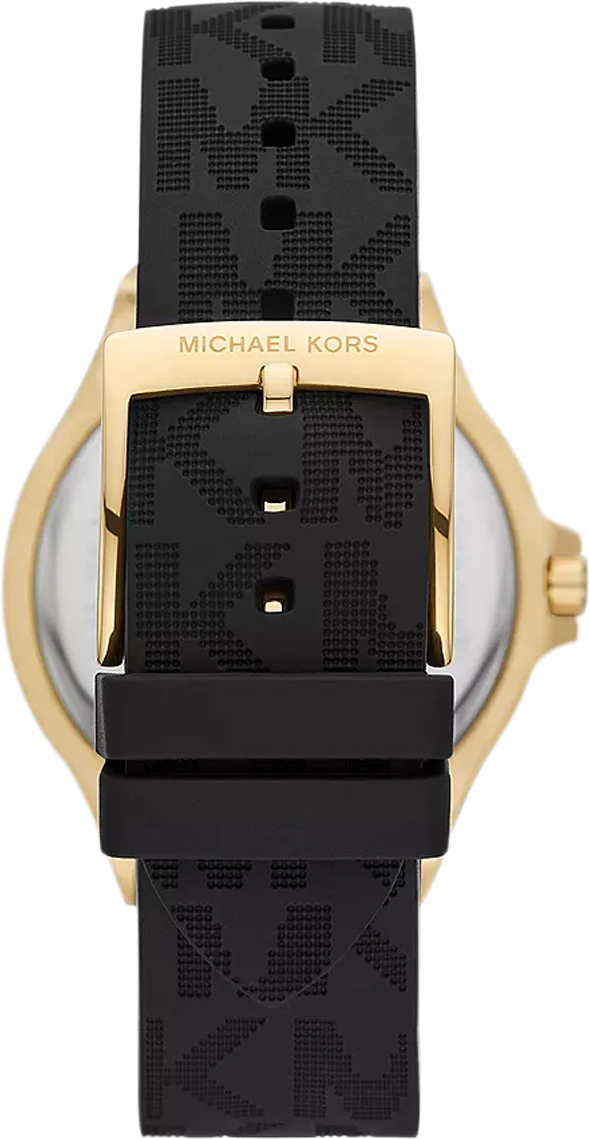 Michael Kors Mini Lennox Quartz Black Dial Black Silicone Strap Watch For Women - MK7281