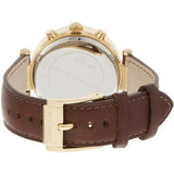 Michael Kors Parker Champagne Gold Dial Brown Leather Strap Watch for Women - MK2249